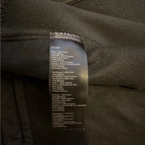 Marmot Black Ski Jacket with Tan Hood - Picture 7 of 8